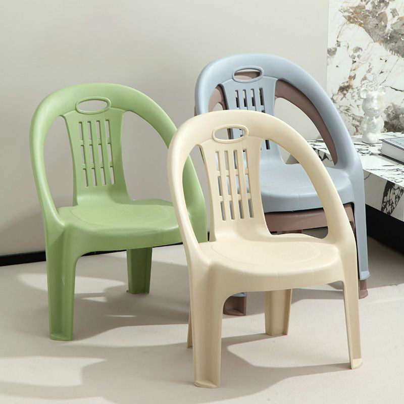 Modern Minimalist Curved Kids PP Stackable Low Stool Backrest Armless For Living Room