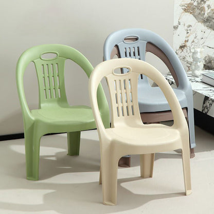 Modern Minimalist Curved Kids PP Stackable Low Stool Backrest Armless For Living Room