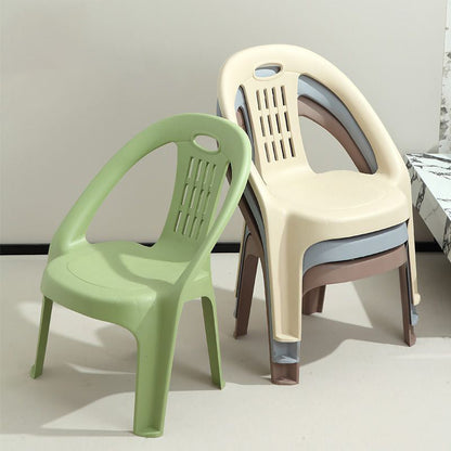 Modern Minimalist Curved Kids PP Stackable Low Stool Backrest Armless For Living Room