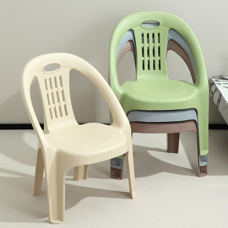 Modern Minimalist Curved Kids PP Stackable Low Stool Backrest Armless For Living Room