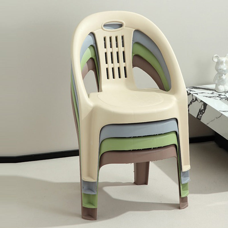Modern Minimalist Curved Kids PP Stackable Low Stool Backrest Armless For Living Room