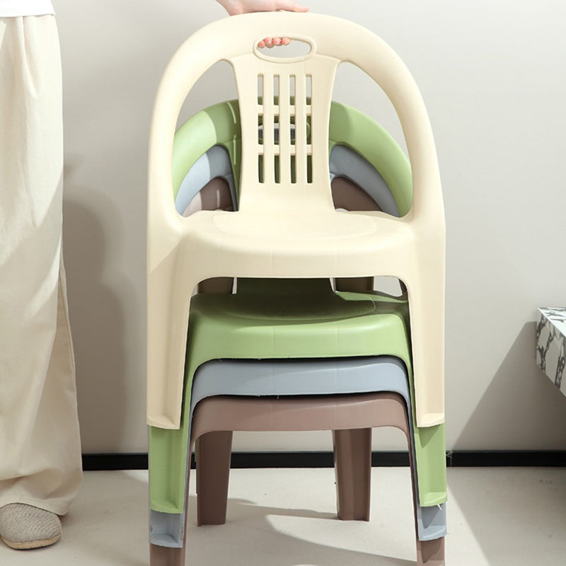 Modern Minimalist Curved Kids PP Stackable Low Stool Backrest Armless For Living Room