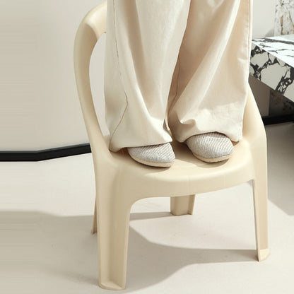 Modern Minimalist Curved Kids PP Stackable Low Stool Backrest Armless For Living Room