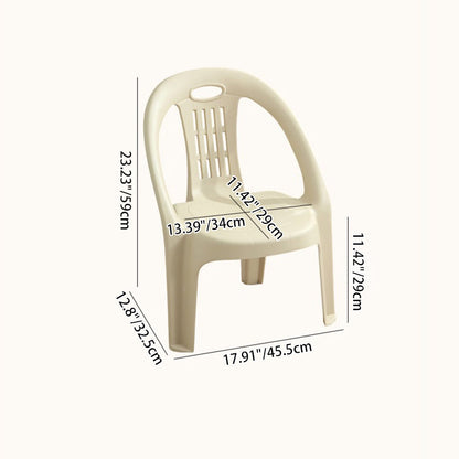 Modern Minimalist Curved Kids PP Stackable Low Stool Backrest Armless For Living Room