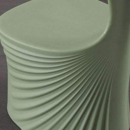 Contemporary Creative Wave Shell Design PE Kids Dining Chair Backrest Armless For Dining Room & Kitchen