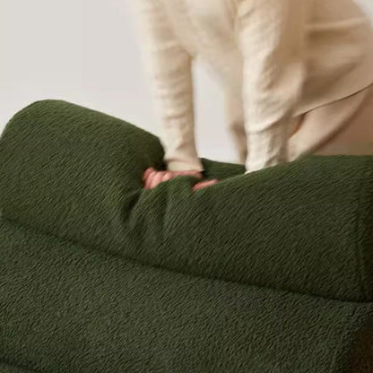 Contemporary Nordic Cloud Column Wave Sherpa Fabric Accent Chair Backrest Armless For Living Room