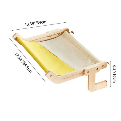 Modern Minimalist Rectangular Multi-Layer Plywood Cotton Linen Stainless Steel Hanging Cat Bed 2-Leg For Bedroom