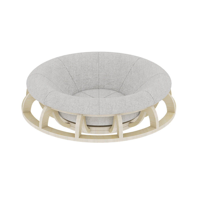 Modern Minimalist Cylindrical Round Gyroscope Multi-Layer Plywood Fabric Cat Bed For Bedroom