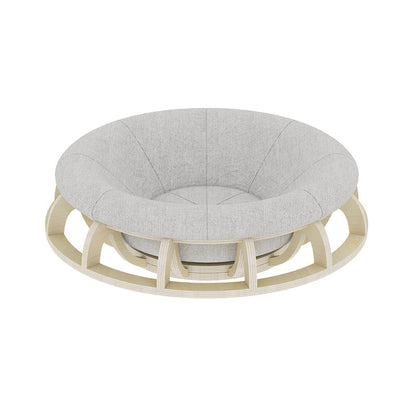 Modern Minimalist Cylindrical Round Gyroscope Multi-Layer Plywood Fabric Cat Bed For Bedroom