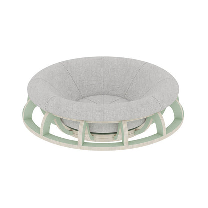 Modern Minimalist Cylindrical Round Gyroscope Multi-Layer Plywood Fabric Cat Bed For Bedroom