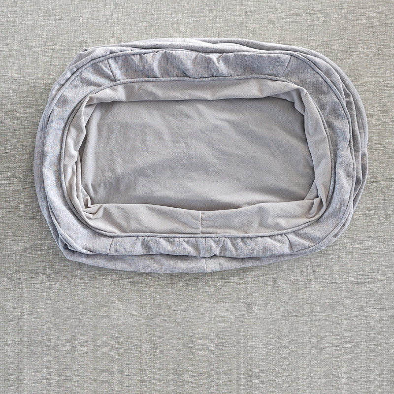 Modern Minimalist Oval Cylindrical Velvet Cotton-Linen Anti-Slip Dotted Fabric Cat Bed & Dog Bed For Bedroom