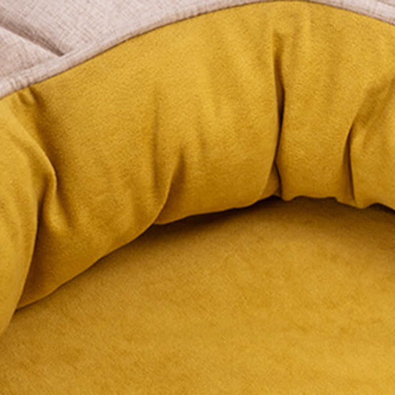 Modern Minimalist Oval Cylindrical Velvet Cotton-Linen Anti-Slip Dotted Fabric Cat Bed & Dog Bed For Bedroom