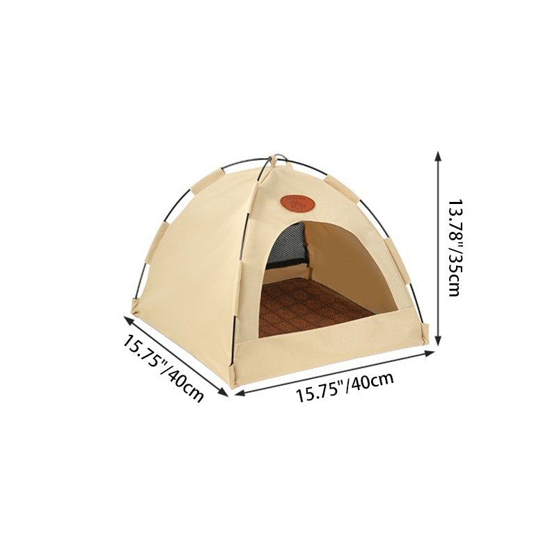 Modern Minimalist Curved Hemispherical Oxford Fabric Bamboo Mat Memory Steel Mesh Fabric Anti-Slip Dotted Fabric Camping Cat Bed For Bedroom