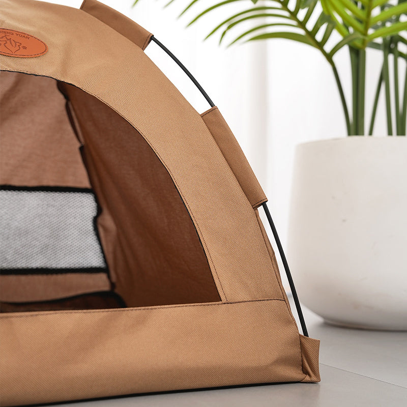 Modern Minimalist Curved Hemispherical Oxford Fabric Bamboo Mat Memory Steel Mesh Fabric Anti-Slip Dotted Fabric Camping Cat Bed For Bedroom