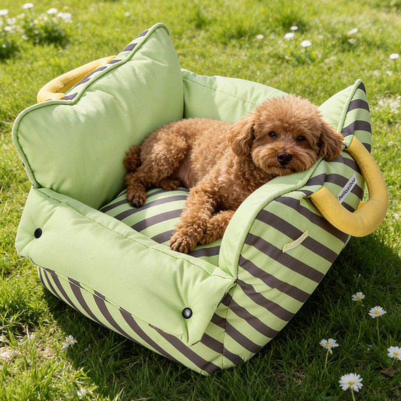 Contemporary Creative Rectangular Nylon-Woven Iron Oxford Fabric Anti-Slip Dotted Fabric Car Cat Bed Dog Bed For Bedroom