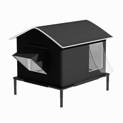 Modern Minimalist Rectangular Waterproof House Oxford Fabric Aluminum Foil Plastic Outdoor Cat Bed Dog Bed For Garden