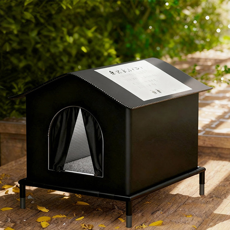 Modern Minimalist Rectangular Waterproof House Oxford Fabric Aluminum Foil Plastic Outdoor Cat Bed Dog Bed For Garden