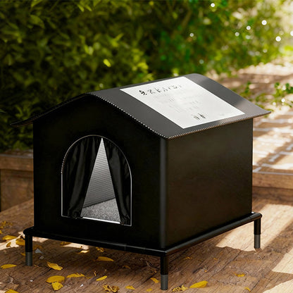 Modern Minimalist Rectangular Waterproof House Oxford Fabric Aluminum Foil Plastic Outdoor Cat Bed Dog Bed For Garden