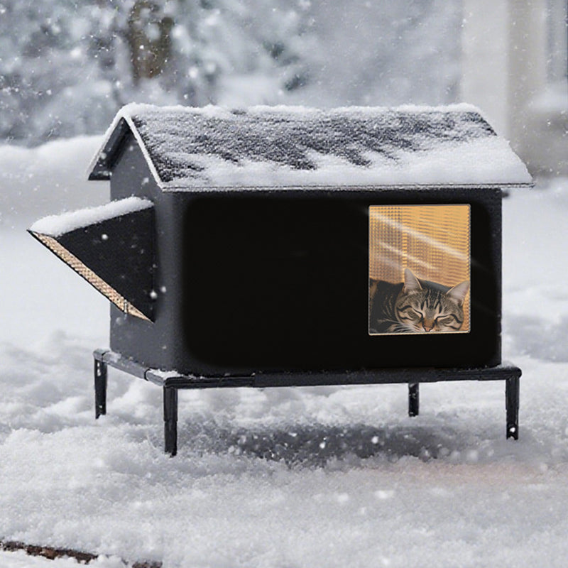 Modern Minimalist Rectangular Waterproof House Oxford Fabric Aluminum Foil Plastic Outdoor Cat Bed Dog Bed For Garden