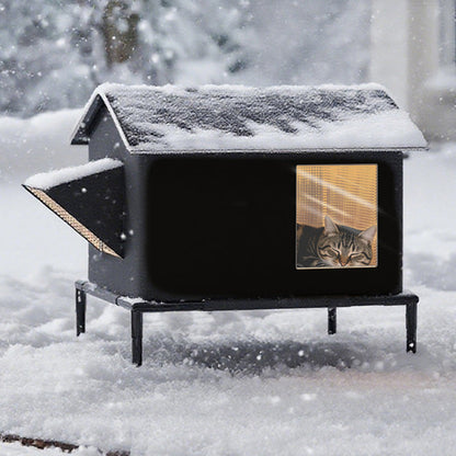 Modern Minimalist Rectangular Waterproof House Oxford Fabric Aluminum Foil Plastic Outdoor Cat Bed Dog Bed For Garden