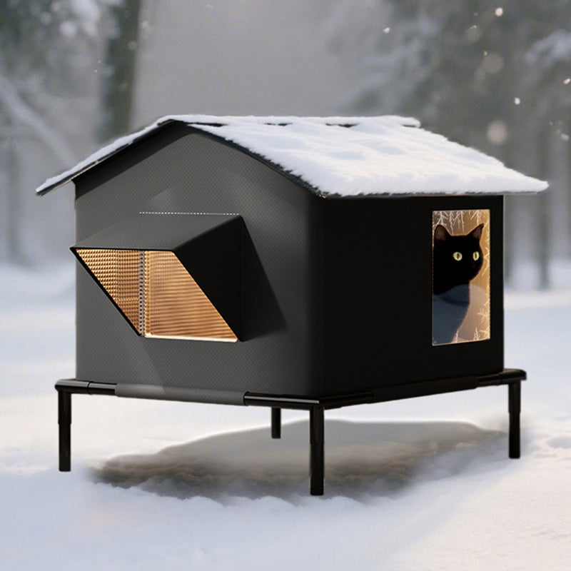 Modern Minimalist Rectangular Waterproof House Oxford Fabric Aluminum Foil Plastic Outdoor Cat Bed Dog Bed For Garden