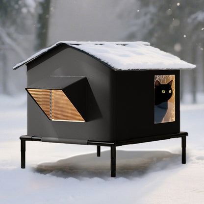 Modern Minimalist Rectangular Waterproof House Oxford Fabric Aluminum Foil Plastic Outdoor Cat Bed Dog Bed For Garden