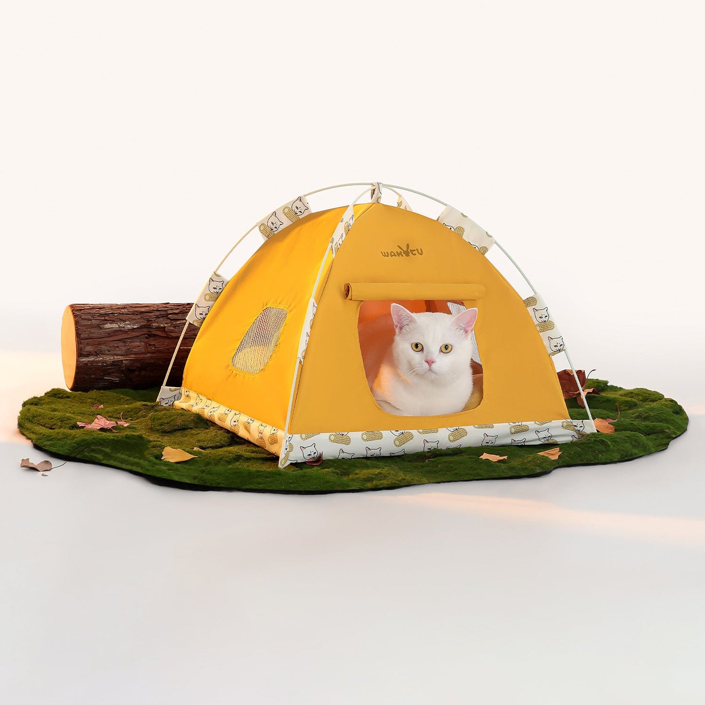 Contemporary Creative Semi-Circular Foldable Outdoor Tent Oxford Fabric Fiberglass Mesh Fabric Anti-Slip Dotted Fabric Velvet Cat Bed Dog Bed For Garden