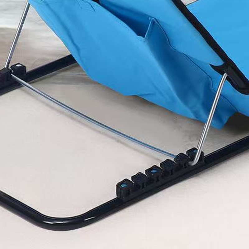 Modern Minimalist Rectangular Oxford Fabric Steel Tube ABS Outdoor Folding Beach Chair Recliner Backrest For Outdoor