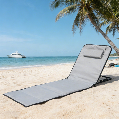 Modern Minimalist Rectangular Oxford Fabric Steel Tube ABS Outdoor Folding Beach Chair Recliner Backrest For Outdoor