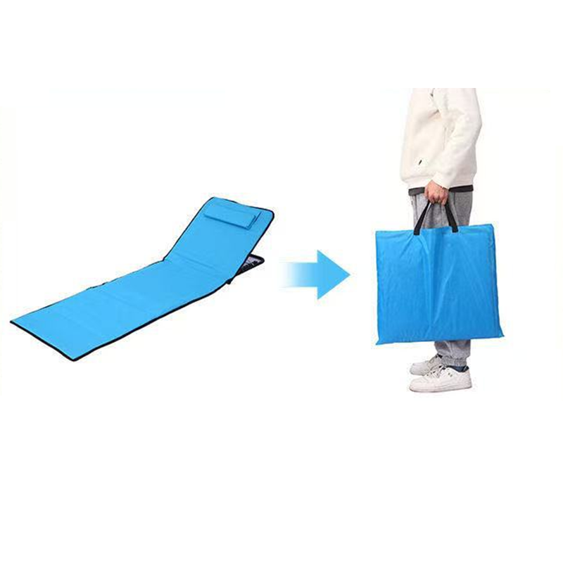 Modern Minimalist Rectangular Oxford Fabric Steel Tube ABS Outdoor Folding Beach Chair Recliner Backrest For Outdoor