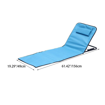 Modern Minimalist Rectangular Oxford Fabric Steel Tube ABS Outdoor Folding Beach Chair Recliner Backrest For Outdoor