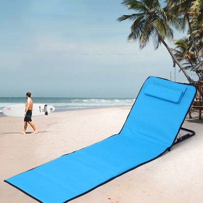 Modern Minimalist Rectangular Oxford Fabric Steel Tube ABS Outdoor Folding Beach Chair Recliner Backrest For Outdoor