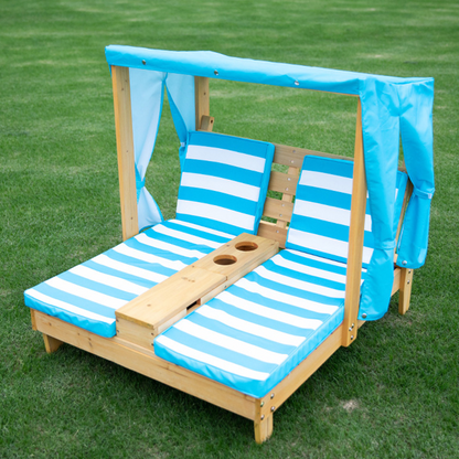 Contemporary Creative Rectangular Kids Polyester Fabric Solid Wood Recliner Backrest For Outdoor