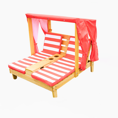 Contemporary Creative Rectangular Kids Polyester Fabric Solid Wood Recliner Backrest For Outdoor