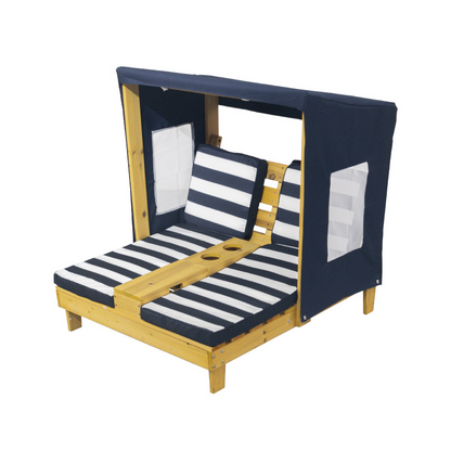 Contemporary Creative Rectangular Kids Polyester Fabric Solid Wood Recliner Backrest For Outdoor