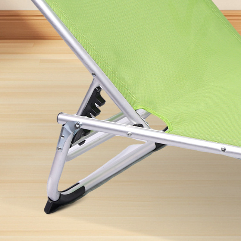 Modern Minimalist Rectangular Oxford Fabric Aluminum Tube Beach Chair Folding Recliner Backrest For Outdoor