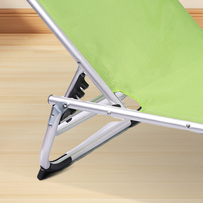 Modern Minimalist Rectangular Oxford Fabric Aluminum Tube Beach Chair Folding Recliner Backrest For Outdoor