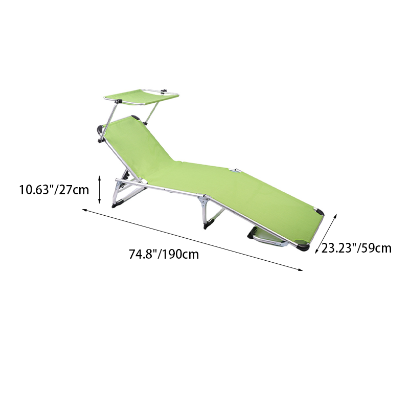 Modern Minimalist Rectangular Oxford Fabric Aluminum Tube Beach Chair Folding Recliner Backrest For Outdoor