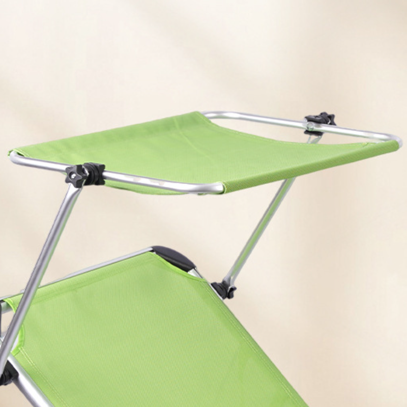 Modern Minimalist Rectangular Oxford Fabric Aluminum Tube Beach Chair Folding Recliner Backrest For Outdoor