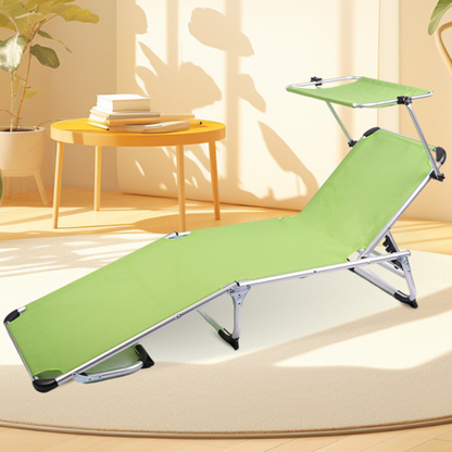 Modern Minimalist Rectangular Oxford Fabric Aluminum Tube Beach Chair Folding Recliner Backrest For Outdoor