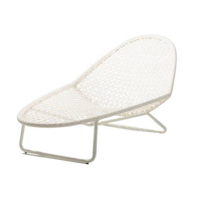Modern Minimalist Curved Cylindrical Iron Aluminum Glass PE Coffee Table Recliner Backrest For Outdoor