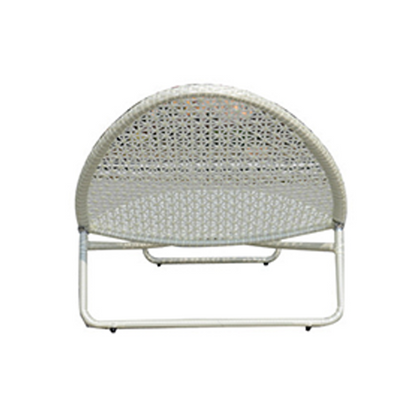 Modern Minimalist Curved Cylindrical Iron Aluminum Glass PE Coffee Table Recliner Backrest For Outdoor