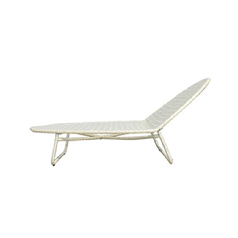 Modern Minimalist Curved Cylindrical Iron Aluminum Glass PE Coffee Table Recliner Backrest For Outdoor