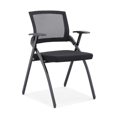 Modern High-Resilience Foam Mesh Desk Chair - Rectangular Cross-Leg Design Foldable Office Chair For Home Office