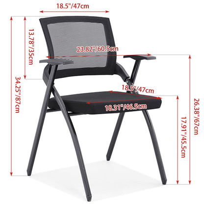 Modern High-Resilience Foam Mesh Desk Chair - Rectangular Cross-Leg Design Foldable Office Chair For Home Office