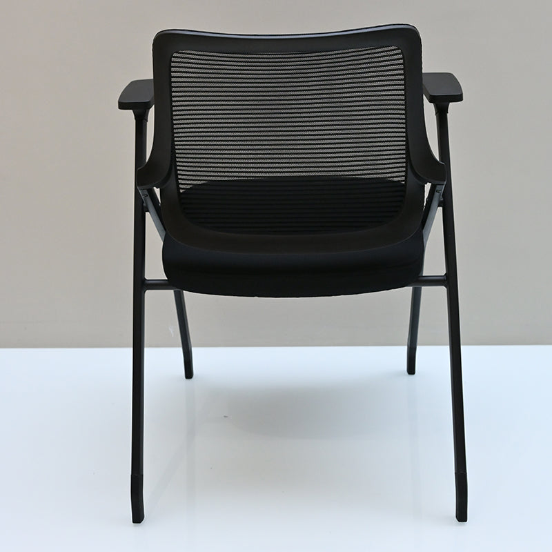 Modern Breathable High-Resilience Foam Mesh Desk Chair - Rectangular Extendable Armrest Foldable Office Chair For Home Office