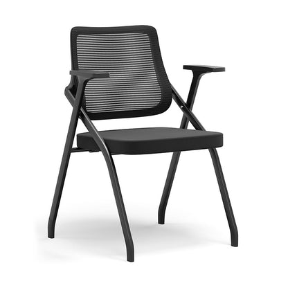 Modern Breathable High-Resilience Foam Mesh Desk Chair - Rectangular Extendable Armrest Foldable Office Chair For Home Office