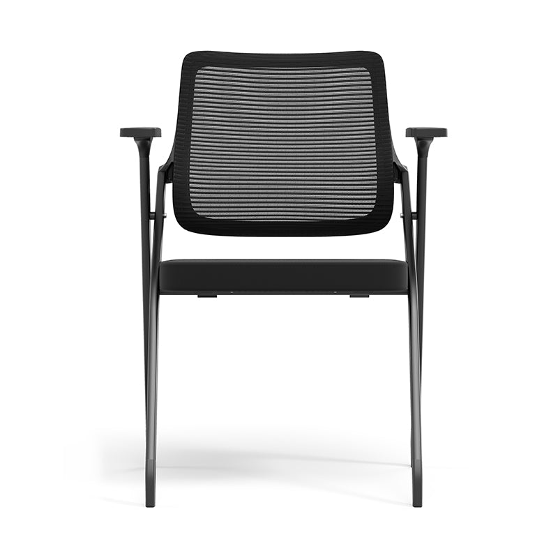 Modern Breathable High-Resilience Foam Mesh Desk Chair - Rectangular Extendable Armrest Foldable Office Chair For Home Office