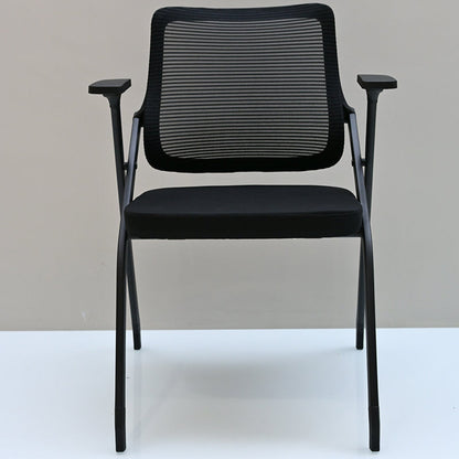 Modern Breathable High-Resilience Foam Mesh Desk Chair - Rectangular Extendable Armrest Foldable Office Chair For Home Office