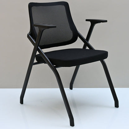 Modern Breathable High-Resilience Foam Mesh Desk Chair - Rectangular Extendable Armrest Foldable Office Chair For Home Office